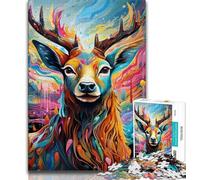 Jigsaw Puzzles for Adults 1000 Piece Puzzle Animal Moose,Stress Reliever Difficult Challenge Is Ideal As Gifts for The Whole Family 38x26cm