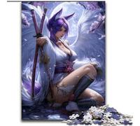 Jigsaw Puzzles for Adults 1000 Piece Puzzle Anime Fox Girl, Family Activity Enhance Love between Couples for Age 14+ (Size 26x38cm)