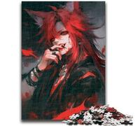 Jigsaw Puzzles for Adults 1000 Piece Puzzle Anime Fox Mask Girl Stress Reliever Difficult Challenge Enhance Love between Couples 50x75cm