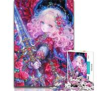 Jigsaw Puzzles for Adults 1000 Piece Puzzle Anime Girl Warrior,Stress Reliever Difficult Challenge Is Ideal As Gifts for The Whole Family 38x26cm
