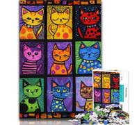 Jigsaw Puzzles for Adults 1000 Piece Puzzle Art Cat Collage,Challenging Game And Family Play Birthday Present,Gifts,Wall Art (75x50cm)