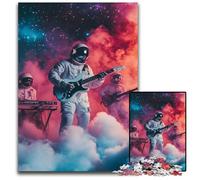 Jigsaw Puzzles for Adults 1000 Piece Puzzle Astronaut Playing Guitar Puzzle Educational Challenge, Deal As Gifts for The Whole Family for 14+ 26X38CM