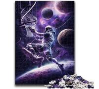 Jigsaw Puzzles for Adults 1000 Piece Puzzle Astronauts Playing Basketball Challenging Game And Family Play Secret Santa Gifts 50x75cm