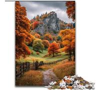 Jigsaw Puzzles for Adults 1000 Piece Puzzle Autumn Forest, Toys Educational Games Stress Relieving Parent-child Interaction (Size 50x75cm)