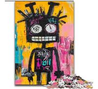 Jigsaw Puzzles for Adults 1000 Piece Puzzle Basquiat-style Robot, Toys Educational Games Stress Relieving Parent-child Interaction (Size 26x38cm)