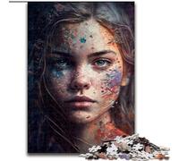 Jigsaw Puzzles for Adults 1000 Piece Puzzle Beautiful Woman Face, Toy Intellectual Game Enhance Love between Couples for Ages 14+ (Size 50x75cm)