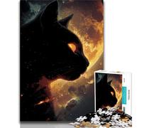 Jigsaw Puzzles for Adults 1000 Piece Puzzle Black Cat Nebula,Educational Family Game Wall Decoration Unique Birthday And Xmas Gifts (38x26cm)