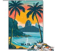Jigsaw Puzzles for Adults 1000 Piece Puzzle Brazilian Paradise, Family Game Stress Reliever Difficult Challenge Enhance Love between Couples 26x38cm