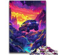 Jigsaw Puzzles for Adults 1000 Piece Puzzle Cars in The Mountains for Ages 14 And over Fun Games Fun Activities at Home, Birthday Gifts, Travel Gifts 26x38cm
