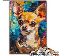 Jigsaw Puzzles for Adults 1000 Piece Puzzle Chihuahua, Suitable for Ages 14 And Up Home Decor Deal As Gifts for The Whole Family (Size 26x38cm)