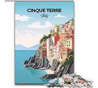 Jigsaw Puzzles for Adults 1000 Piece Puzzle Cinque Terre,Educational Family Game Wall Decoration Unique Birthday And Xmas Gifts 38x26cm