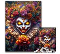 Jigsaw Puzzles for Adults 1000 Piece Puzzle Clown Skeleton Wooden Puzzles Educational Games, with Matching Poster And Trivia Sheet for Age 14 Years Up 50X75CM
