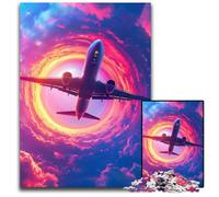 Jigsaw Puzzles for Adults 1000 Piece Puzzle Color Plane Puzzle Educational Challenge, Deal As Gifts for The Whole Family for 14+ 50X75CM