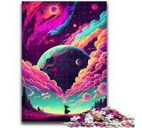 Jigsaw Puzzles for Adults 1000 Piece Puzzle Colorful Cosmos Galaxy Stress Reliever Difficult Challenge Enhance Love between Couples 26x38cm