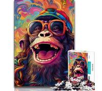 Jigsaw Puzzles for Adults 1000 Piece Puzzle Colorful Monkey,Help The Brain Exercise Addictive Toys to Cultivate Patience Artists Collection,Fine Art (75x50cm)