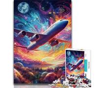 Jigsaw Puzzles for Adults 1000 Piece Puzzle Colour Art Airliner,Educational Family Game Wall Decoration Unique Birthday And Xmas Gifts (38x26cm)