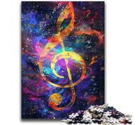 Jigsaw Puzzles for Adults 1000 Piece Puzzle Colourful Music Note Help The Brain Exercise Addictive Toys to Cultivate Patience Perfect Decoration 26x38cm