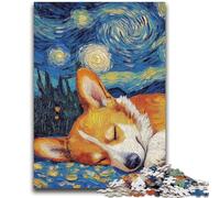 Jigsaw Puzzles for Adults 1000 Piece Puzzle Corgi Night Sky for And from 14 Years And over Play Toys Because It Is Ideal As A Gift for The Whole Family 50x75cm