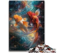 Jigsaw Puzzles for Adults 1000 Piece Puzzle Cosmic Koi Challenging Game And Family Play Secret Santa Gifts 50x75cm