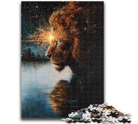 Jigsaw Puzzles for Adults 1000 Piece Puzzle Cosmic Lion Stress Reliever Difficult Challenge Is Ideal As Gifts for The Whole Family 50x75cm