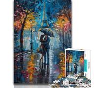 Jigsaw Puzzles for Adults 1000 Piece Puzzle Couple Under The Eiffel Tower,Stress Reliever Difficult Challenge Unique Home Decor And Gifts (38x26cm)