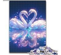 Jigsaw Puzzles for Adults 1000 Piece Puzzle Crystal Swan Couple, Train Your Brain And Hands Unique Birthday And Gifts for Age 14+ (Size 50x75cm)