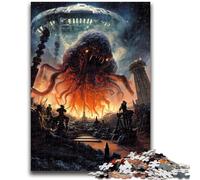 Jigsaw Puzzles for Adults 1000 Piece Puzzle Cthulhu Invasion for Ages 14 And over Fun Games Fun Activities at Home, Birthday Gifts, Travel Gifts 50x75cm