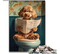 Jigsaw Puzzles for Adults 1000 Piece Puzzle Cute Goldendoodle, Toy Intellectual Game Enhance Love between Couples for Ages 14+ (Size 50x75cm)