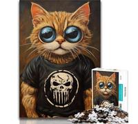 Jigsaw Puzzles for Adults 1000 Piece Puzzle Dark Cat,Help The Brain Exercise Addictive Toys to Cultivate Patience Artists Collection,Fine Art (38x26cm)