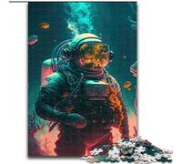 Jigsaw Puzzles for Adults 1000 Piece Puzzle Deep End Celestial Diver, Analysis And Logic with Fully Interlocking Randomly Shaped Pieces for And Age 14 Years Up (Size 26x38cm)