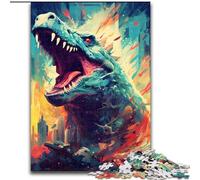 Jigsaw Puzzles for Adults 1000 Piece Puzzle Deinosuchus Beast, Educational Games Home Decoration Suitable for Desktop Decoration (Size 26x38cm)