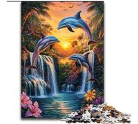 Jigsaw Puzzles for Adults 1000 Piece Puzzle Dream Dolphin, Suitable for People Aged 14 And Above Challenging To Complete But Fun And Humorous Great Gift 26x38cm