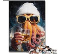 Jigsaw Puzzles for Adults 1000 Piece Puzzle Drinking Octopus, Toys Educational Games Stress Relieving Unique Home Decor And Gifts (Size 50x75cm)