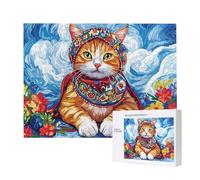 Jigsaw Puzzles for Adults 1000 Piece, Puzzle Educational Games, Challenging Puzzle Game for The Whole for Women, Gifts for Men, DIY Craft Puzzles for Home Decoration Gifts, Theme: Ginger Cat C-410