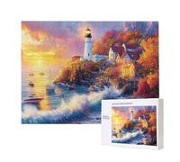 Jigsaw Puzzles for Adults 1000 Piece, Puzzle Educational Games, Challenging Puzzle Game for The Whole for Women, Gifts for Men, DIY Craft Puzzles for Home Decor Gifts, Theme: Lighthouse Scenery C-125