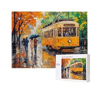 Jigsaw Puzzles for Adults 1000 Piece, Puzzle Educational Games, Challenging Puzzle Game for The Whole for Women, Gifts for Men, DIY Craft Puzzles for Home Decoration Gifts, Theme: Street View Bus C399