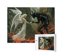 Jigsaw Puzzles for Adults 1000 Piece, Puzzle Educational Games, Challenging Puzzle Game for The Whole for Women, Gifts for Men, DIY Craft Puzzles for Home Decoration Gifts, Theme: Devil Angel C-179
