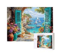 Jigsaw Puzzles for Adults 1000 Piece, Puzzle Educational Games, Challenging Puzzle Game for The Whole for Women, Gifts for Men, DIY Craft Puzzles for Home Decoration Gifts, Theme: Harbor Scenery C-241