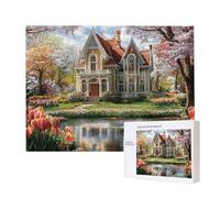 Jigsaw Puzzles for Adults 1000 Piece, Puzzle Educational Games, Challenging Puzzle Game for The Whole for Women, Gifts for Men, DIY Craft Puzzles for Home Decoration Gifts, Theme: Villa Scenery C-45