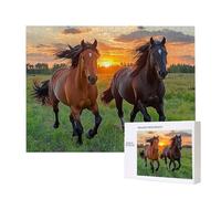Jigsaw Puzzles for Adults 1000 Piece, Puzzle Educational Games, Challenging Puzzle Game for The Whole for Women, Gifts for Men, DIY Craft Puzzles for Home Decoration Gifts, Theme: Grassland Horse C-78