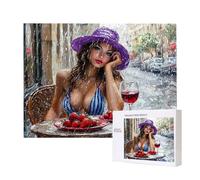 Jigsaw Puzzles for Adults 1000 Piece, Puzzle Educational Games, Challenging Puzzle Game for The Whole for Women, Gifts for Men, DIY Craft Puzzles for Home Decoration Gifts, Theme: Red Wine Women C-279