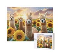 Jigsaw Puzzles for Adults 1000 Piece, Puzzle Educational Games, Challenging Puzzle Game for The Whole for Women, Gifts for Men, DIY Craft Puzzles for Home Decor Gifts, Theme: Alpaca Sunflower C-876