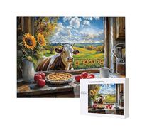 Jigsaw Puzzles for Adults 1000 Piece, Puzzle Educational Games, Challenging Puzzle Game for The Whole for Women, Gifts for Men, DIY Craft Puzzles for Home Decor Gifts, Theme: Dairy Farmer Farm C-531