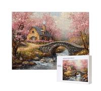 Jigsaw Puzzles for Adults 1000 Piece, Puzzle Educational Games, Challenging Puzzle Game for The Whole for Women, Gifts for Men, DIY Craft Puzzles for Home Decor, Theme: Bridge Hole Stream Water C-616
