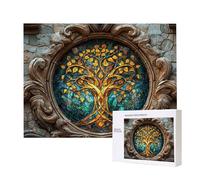 Jigsaw Puzzles for Adults 1000 Piece, Puzzle Educational Games, Challenging Puzzle Game for The Whole for Women, Gifts for Men, DIY Craft Puzzles for Home Decoration Gifts, Theme: Tree Of Life C-690