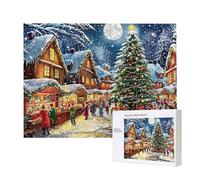 Jigsaw Puzzles for Adults 1000 Piece, Puzzle Educational Games, Challenging Puzzle Game for The Whole for Women, Gifts for Men, DIY Craft Puzzles for Home Decor, Theme: Christmas Street View C-699