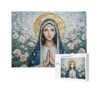 Jigsaw Puzzles for Adults 1000 Piece, Puzzle Educational Games, Challenging Puzzle Game for The Whole for Women, Gifts for Men, DIY Craft Puzzles for Home Decor Gifts, Theme: Flowers Holy Mother C-342