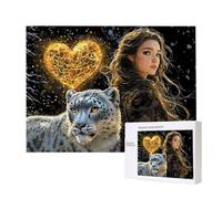 Jigsaw Puzzles for Adults 1000 Piece, Puzzle Educational Games, Challenging Puzzle Game for The Whole for Women, Gifts for Men, DIY Craft Puzzles for Home Decoration Gifts, Theme: Woman Leopard C-570