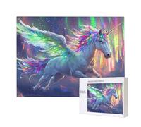 Jigsaw Puzzles for Adults 1000 Piece, Puzzle Educational Games, Challenging Puzzle Game for The Whole for Women, Gifts for Men, DIY Craft Puzzles for Home Decoration Gifts, Theme: Aurora Unicorn C-389