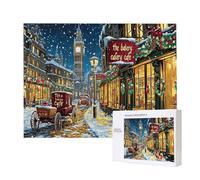 Jigsaw Puzzles for Adults 1000 Piece, Puzzle Educational Games, Challenging Puzzle Game for The Whole for Women, Gifts for Men, DIY Craft Puzzles for Home Decor Gifts, Theme: London Street View C-466